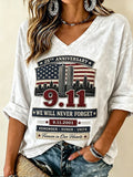 Women's Never Forget September 11 Print T-Shirt