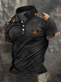 Men's Retro Patriot Camouflage Patchwork T-shirt