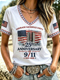 Women's 9.11 Never Forget Printed T-shirt