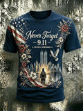 Men's 9.11 Never Forget Print Casual T-shirt