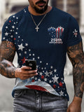 Men's Retro 250th Anniversary Printed Short-Sleeve T-Shirt