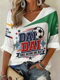 Women's World Cup Printed Casual Top