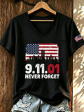 Women's 9.11 Never Forget Printed T-shirt