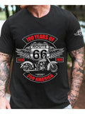 Men's Route 66 Centennial Print Round Neck T-Shirt