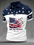 Men's America Flag Print Short Sleeve Top