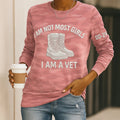 Women's Veteran Print Casual Sweatshirt