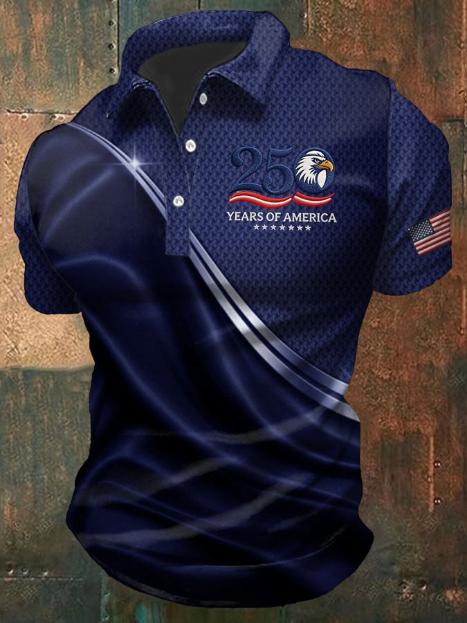 Men's Casual Printed Polo Shirt