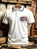 Men's America 250th Anniversary Print Casual Polo Shirt