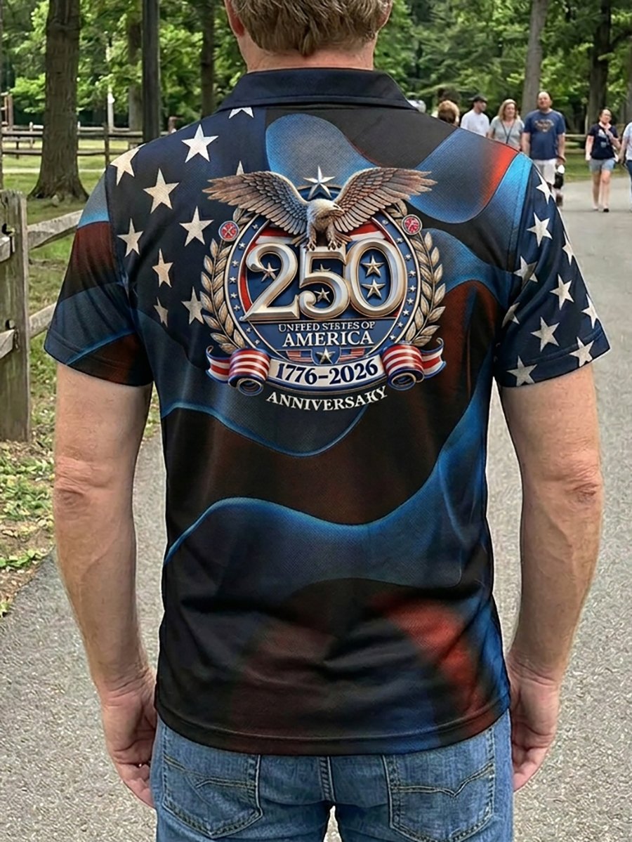 Men's America Anniversary Short-Sleeve Polo Shirt