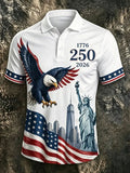 Men's Printed Short-Sleeve Polo Shirt