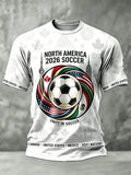Men's Football Lovers Printed Casual T-shirt