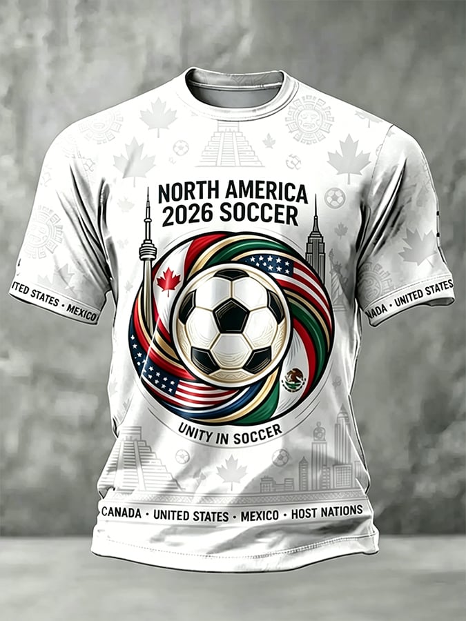 Men's Football Lovers Printed Casual T-shirt