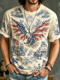 Men's Vintage Flag Print T-Shirt