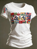 Women's World Cup Crew Neck Printed T-Shirt