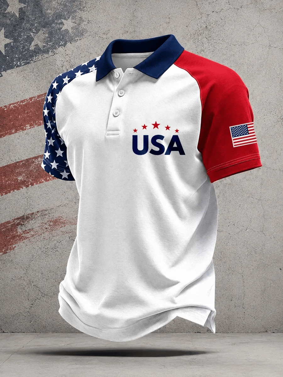 Men's Independence Day One Nation Under God polo shirt
