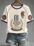 Women's 9.11 Never Forget Printed Casual Tops