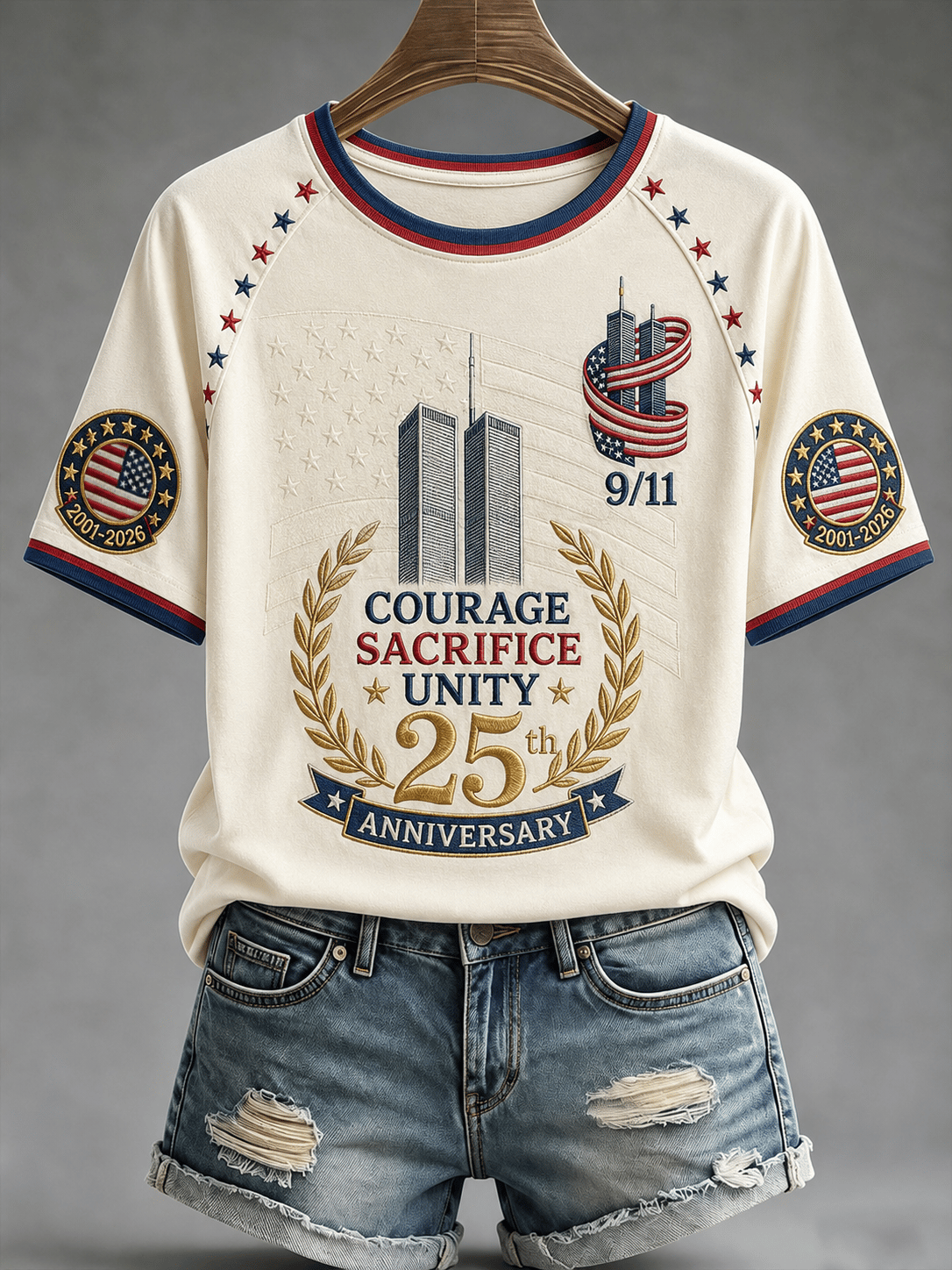 Women's 9.11 Never Forget Printed Casual Tops