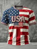 Men's America Printed Casual short sleeves t-shirt