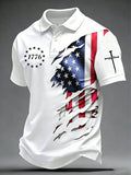 Men's Independence Day We The People 1776-2026  Casual Short-Sleeve Polo Shirt