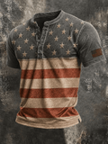 Men's Retro Casual USA Commemorative Print Comfortable Short-Sleeve T-Shirt