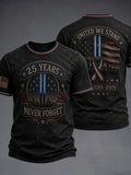 Men's 9.11 Never Forget Print Casual T-shirt