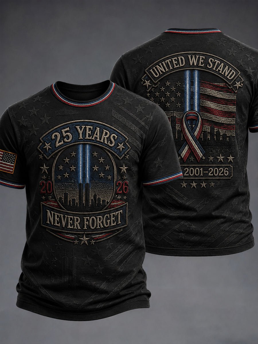 Men's 9.11 Never Forget Print Casual T-shirt