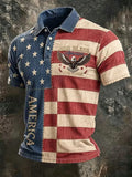 Men's 250th Anniversary Vintage Flag Print Short-Sleeve Polo Shirt