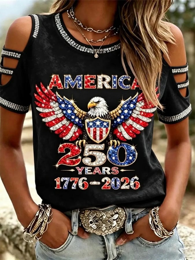 Women's Casual Printed Off-Shoulder Top