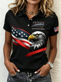 Women's 250  American Print Polo Shirt