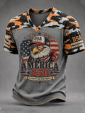 Men's America 250th Anniversary Art Print Casual T-Shirt