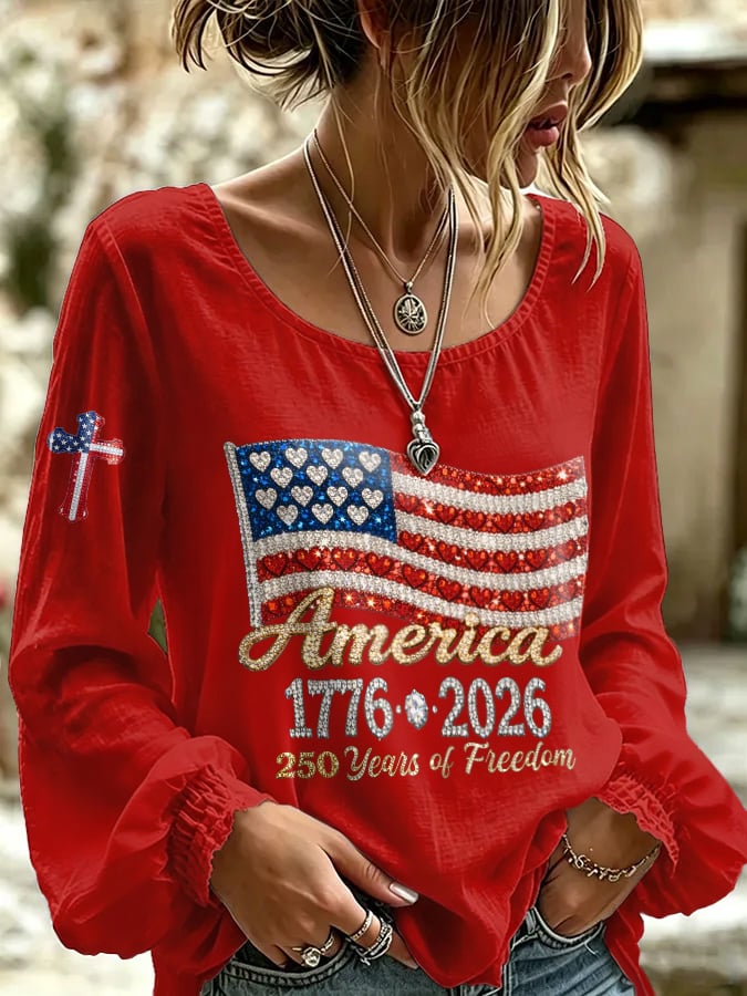 Women's 250th Anniversary Floral Print Top
