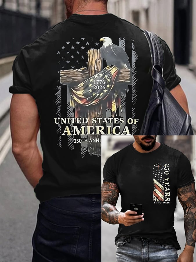 Men's Casual Printed Short-Sleeve T-Shirt
