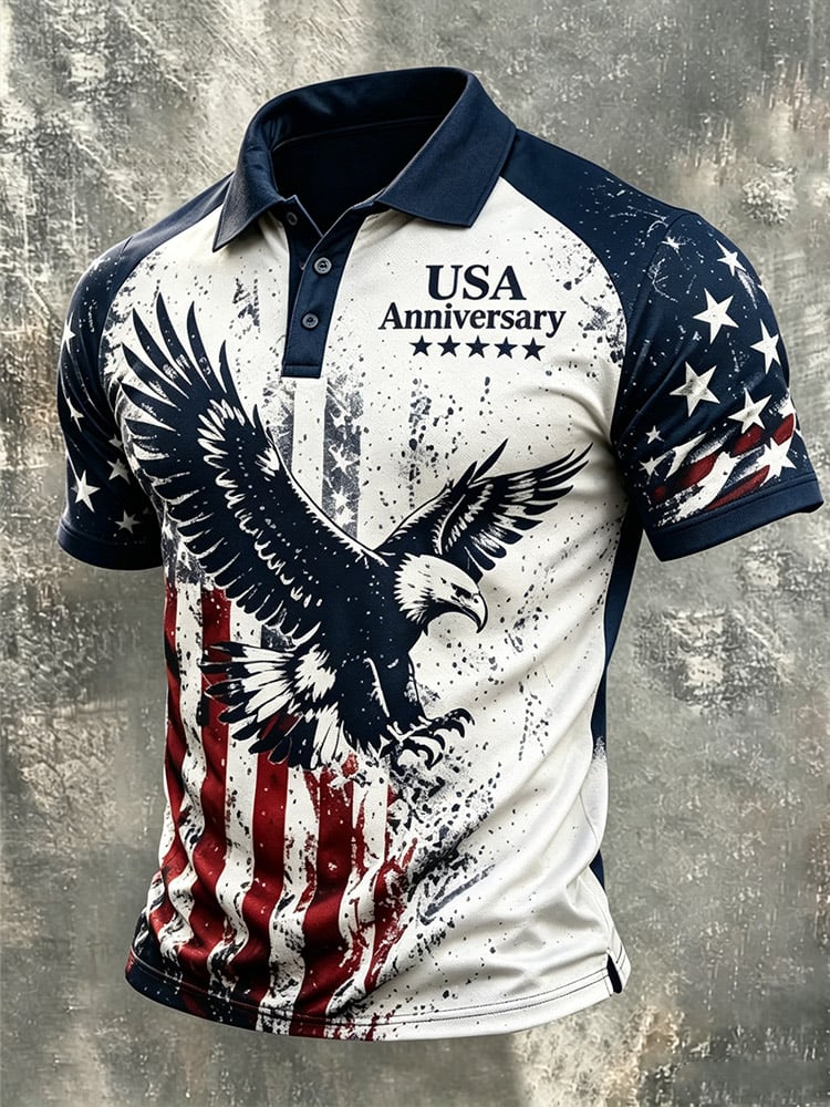 Men's USA 250th Anniversary Print Polo Shirt