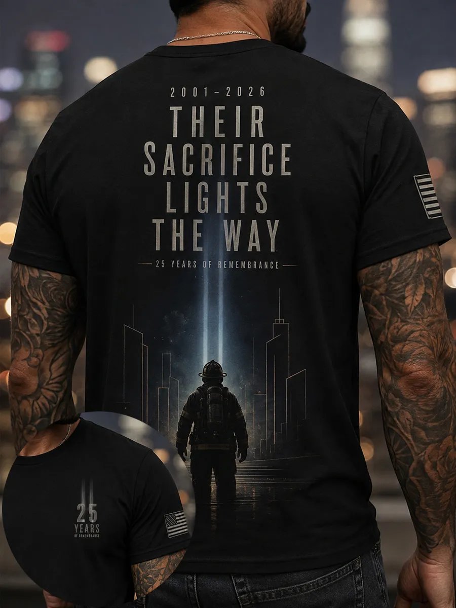 Men's 9.11 Never Forget Printing  T-Shirts