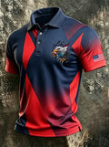 Men'S Casual American 250Th Anniversary Embroidered Commemorative Printed Polo Shirt