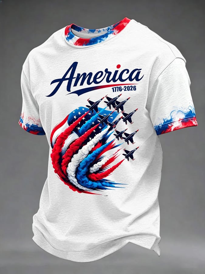 Men's Independence Day "America 1776–2026" Graphic T-Shirt