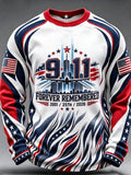 Men's 9/11 Anniversary Casual Printed T-shirt