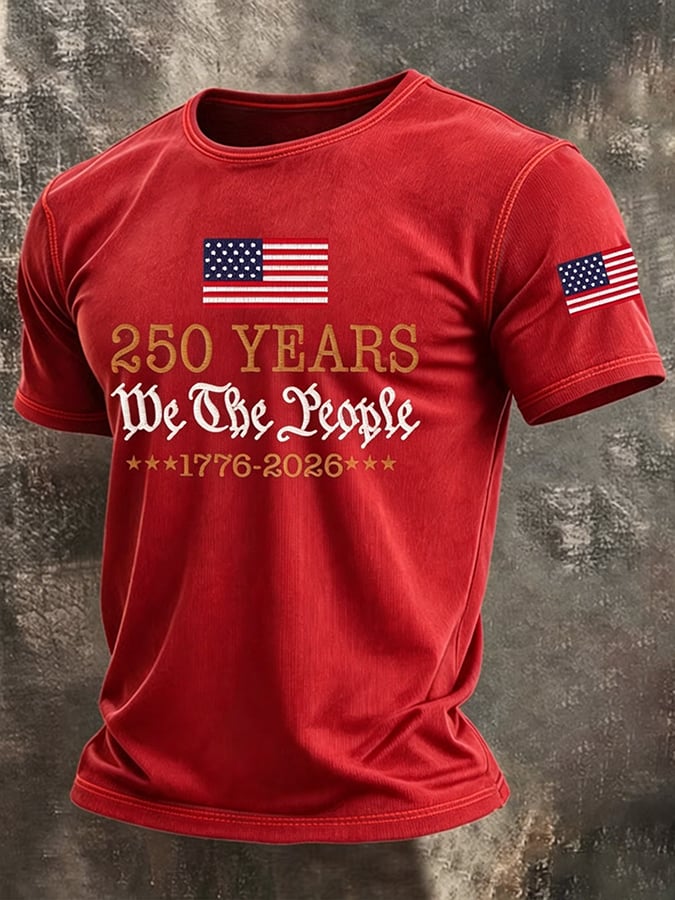 Men's American 250th Art Print Top