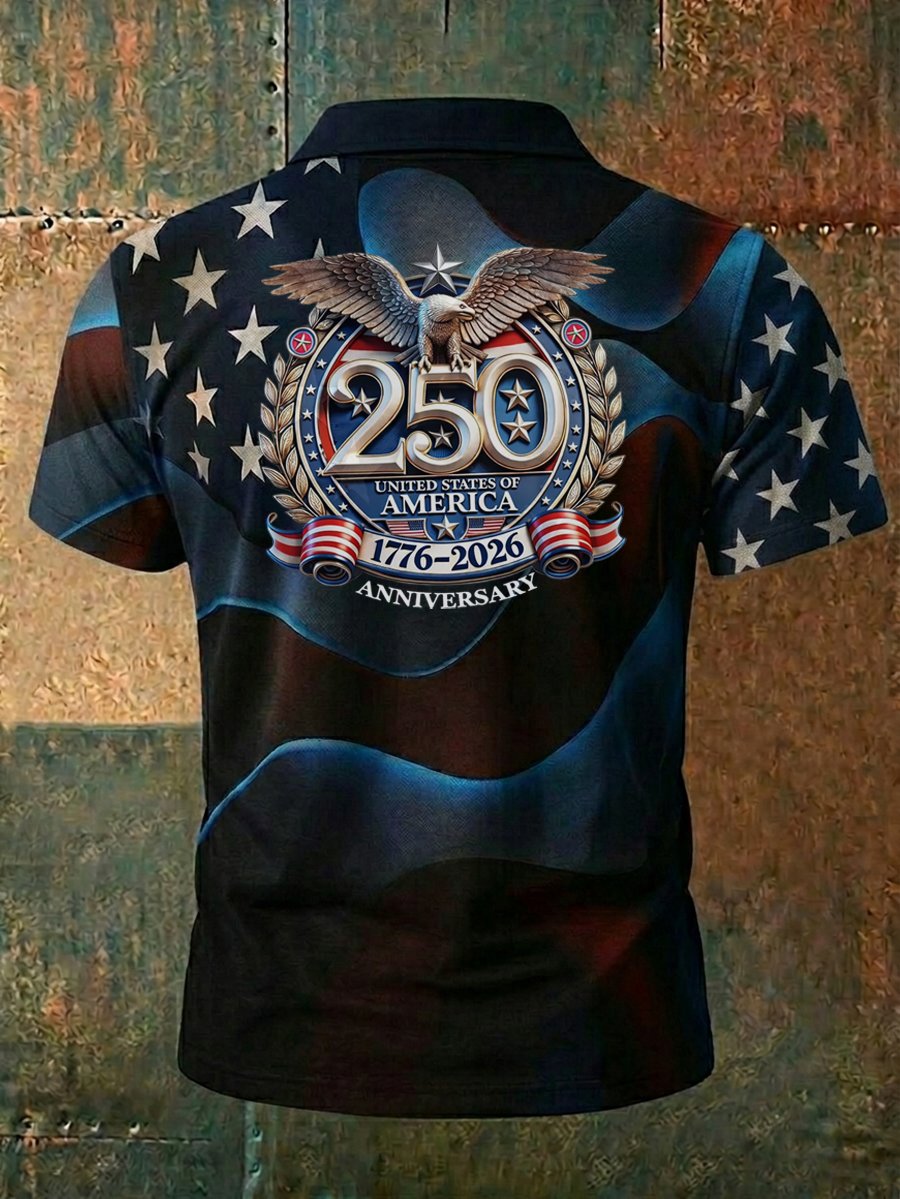 Men's America Anniversary Short-Sleeve Polo Shirt