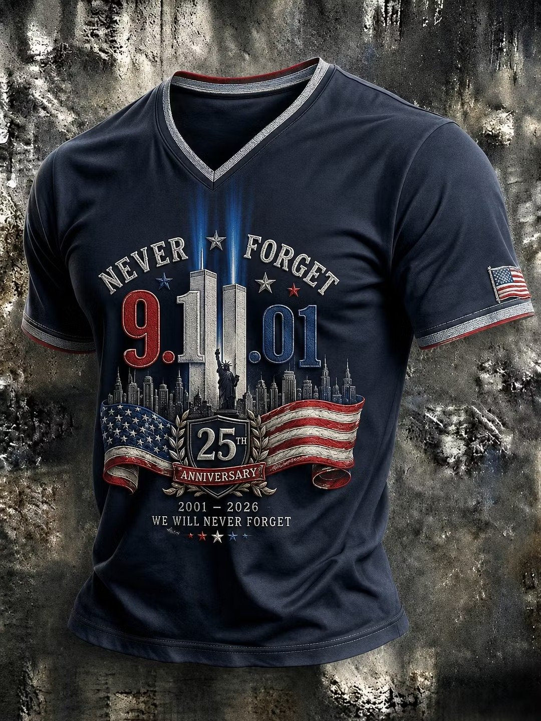 Men's USA 9/11 Print T-Shirt