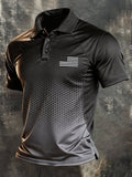 Men's Retro "Patriot" Color-Block Short-Sleeve Polo Shirt