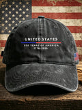 Unisex American Flag 250Th Anniversary Printed Hat