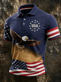 Men's Printed Short-Sleeve Polo Shirt