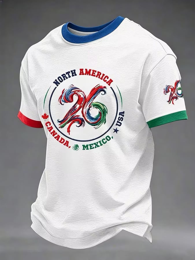 Men's Football Lovers Printed Casual T-shirt