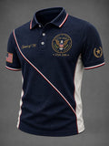 Men's Casual USA 250th Anniversary Print Polo Shirt