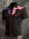 Men's Retro Flag-Block Patriot Shirt