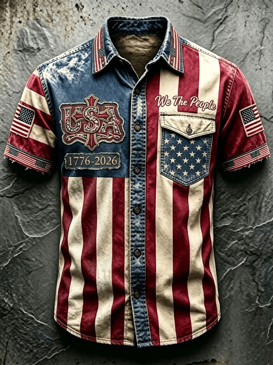 Men'S 250Th Anniversary National Faith Print Shirt