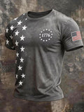 Men'S America Flag Printed Casual T-Shirt