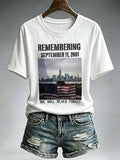 Women's Never Forget September 11 Print T-Shirt