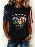 Women's USA 1776-2026 Print Casual T-Shirt